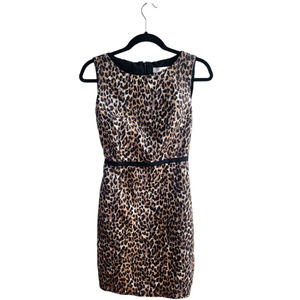 Anne Taylor Loft Women's Dress Cheetah Print Animal Print Size 4 Sleeveless